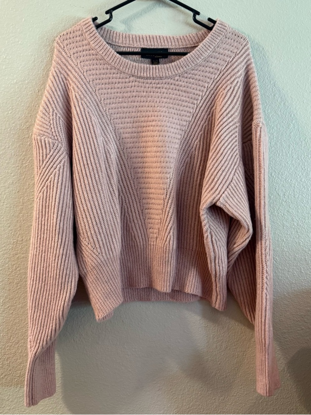 Truth Soft Pink Ribbed Crewneck Sweater